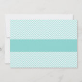 Aqua Blue Wedding Shower-uitnodigingen Kaart (Achterkant)