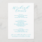 Aqua Blue Weekend Evenementen Ocean Waves Beach We Informatiekaartje (Voorkant)