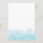 Aqua Blue Weekend Evenementen Ocean Waves Beach We Informatiekaartje (Achterkant)