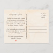 Aqua Blue Western Hoefijzer Save the Date Briefkaa Aankondigingskaart (Achterkant)