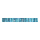 Aqua Blue White Glam Tinsel Stripes Gift Labels Satijnen Lint (Voorkant)