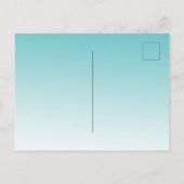 Aqua Blue White Gold Starfish Beach Briefkaart (Achterkant)