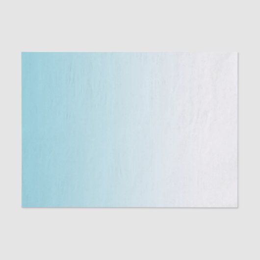 Aqua Blue White Ombre Tissuepapier (Voorkant)