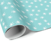 Aqua blue white startern kerst cadeaupapier (Rol Hoek)