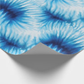 Aqua Blue White Tie Dye Cadeaupapier (Hoek)