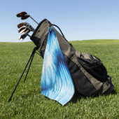 Aqua Blue White Tie Dye Golfhanddoek (Groen)