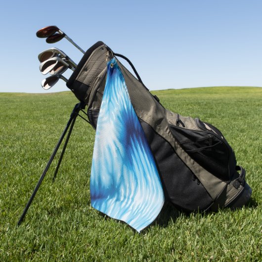 Aqua Blue White Tie Dye Golfhanddoek (Groen)