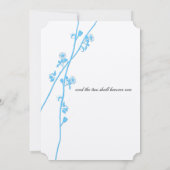 Aqua Blue Wildflower Branch Rustic Wedding Kaart (Achterkant)
