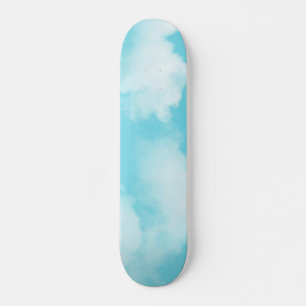 Aqua blue wolken persoonlijk skateboard