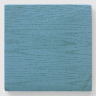 Aqua Blue Woodgrain Square Onderzetter