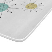 Aqua Blue Yellow Franciscan Starburst, midden eeuw Snijplank (Hoek)