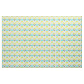 Aqua Blue Yellow Grey Geometric Chevron Pattern Stof (Yard (91,4 cm))