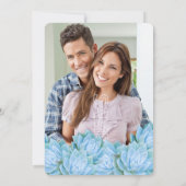 Aqua Blue & Yellow Succulent Modern Chic Wedding Kaart (Achterkant)