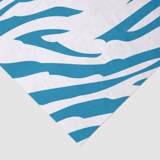 Aqua Blue Zebra Print Tissuepapier (Detail)