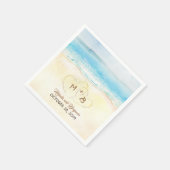 Aqua Blue Zee Beach Bruiloft Servet (Hoek)