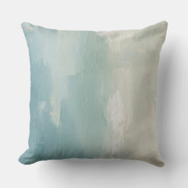 Aqua Blue Zee Groen Blauwgroen Beige Waterverf Pri Kussen
