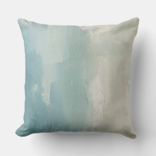 Aqua Blue Zee Groen Blauwgroen Beige Waterverf Pri Kussen
