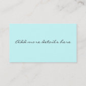 Aqua Blue Zee Shell Visitekaartjes (Achterkant)