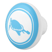 Aqua Blue Zee Turtle Marine Creater keramische kno Knop (Rechts)