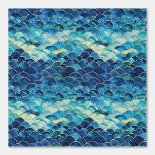 Aqua Blue Zeemeermin Behang