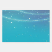 Aqua Blue Zeemeermin Sparkle Inpakpapier Vel (Voorkant 2)