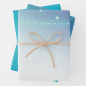 Aqua Blue Zeemeermin Sparkle Inpakpapier Vel (In situ)