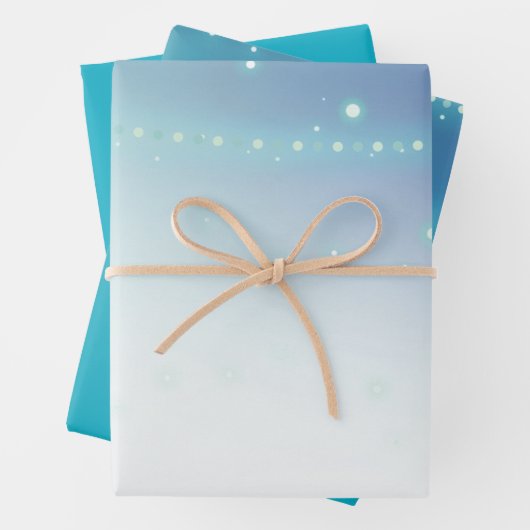 Aqua Blue Zeemeermin Sparkle Inpakpapier Vel (In situ)