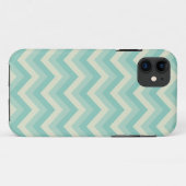 Aqua Blue Zigzag Pattern Case-Mate iPhone Case (Achterkant (horizontaal))