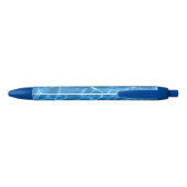 Aqua Blue Zwembad Curly Handtekening Naam Blauwe Inkt Pen (Achterkant)