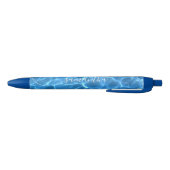 Aqua Blue Zwembad Curly Handtekening Naam Blauwe Inkt Pen (Bodem)