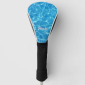 Aqua Blue Zwembad Gepersonaliseerd Golfheadcover (Voorkant)