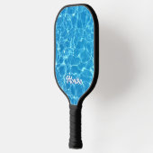Aqua Blue Zwembad Gepersonaliseerd Pickleball Paddle (Links)