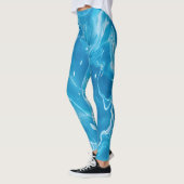 Aqua Blue Zwembad Water Pattern Leggings (Links)