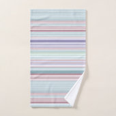 Aqua, Blush and Lavender Stripes Bad Handdoek (Handdoek)