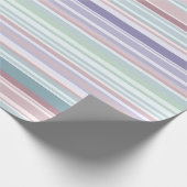 Aqua, Blush and Lavender Stripes Cadeaupapier (Hoek)