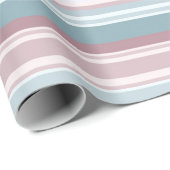 Aqua, Blush and Lavender Stripes Cadeaupapier (Rol Hoek)