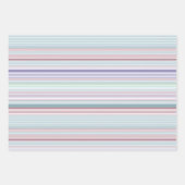 Aqua, Blush and Lavender Stripes Inpakpapier Vel (Voorkant 3)