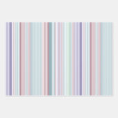 Aqua, Blush and Lavender Stripes Inpakpapier Vel (Voorkant)