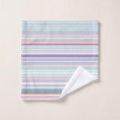 Aqua, Blush en Lavendel Strepen Bad Handdoek (Wasdoekje)