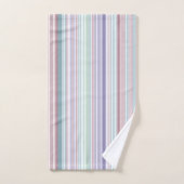 Aqua, Blush en Lavendel Strepen Bad Handdoek (Handdoek)