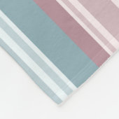 Aqua, Blush en Lavendel Strepen Fleece Deken (Hoek)