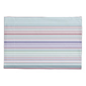 Aqua, Blush en Lavendel Strepen Kussensloop (Achterkant)