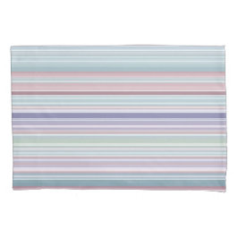 Aqua, Blush en Lavendel Strepen Kussensloop