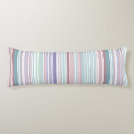 Aqua, Blush en Lavendel Strepen Lichaamskussen
