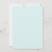 Aqua Blush Geschilderde Bruiloft Kaart (Achterkant)
