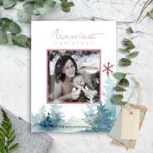AQUA BLUSH PINE TREE SNEEUW OVERLAY FOTO KERSTMIS