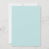 Aqua Blush Watercolor Bruiloft Kaart (Achterkant)