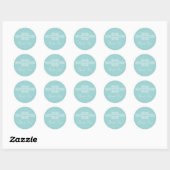 Aqua Bohemian Chic Bedankt Stickers (Vel)