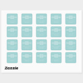 Aqua Bohemian Chic Wedding Stickers (Vel)