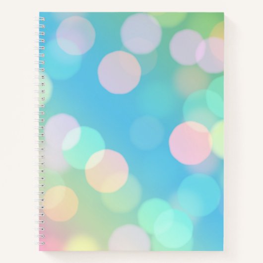 Aqua Bokeh Bullet Journal / Lined Notitieboek (Voorkant)